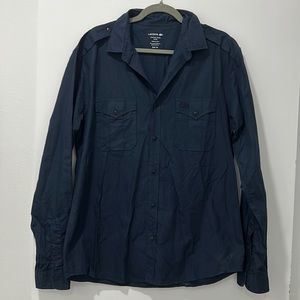 Men’s Lacoste size 42 navy blue long sleeve shirt